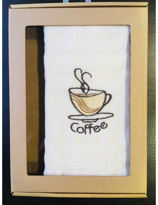 Полотенце вафельное 40*60, кремовое , в упаковке