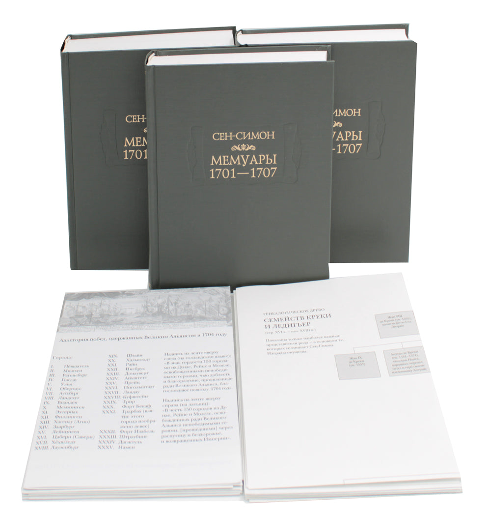 Мемуары 1701-1707. В 3 кн. (+ 8 вкладышей)
