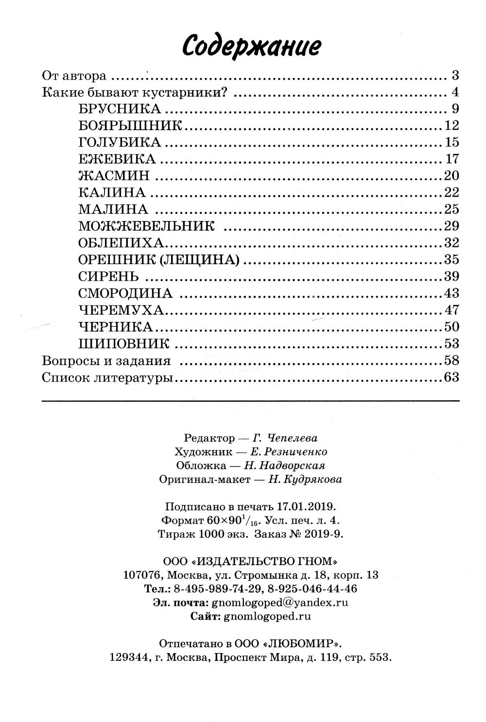 Кустарники. Какие они? Книга для воспитателей, гувернеров и родителей