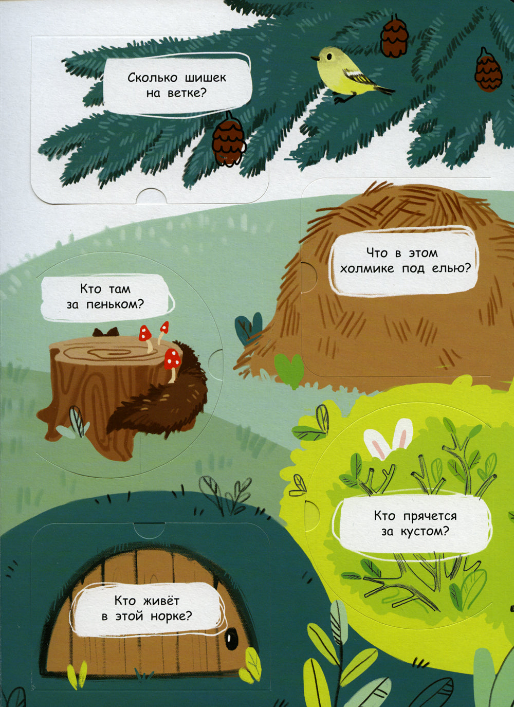 В лесу. Книжка с окошками