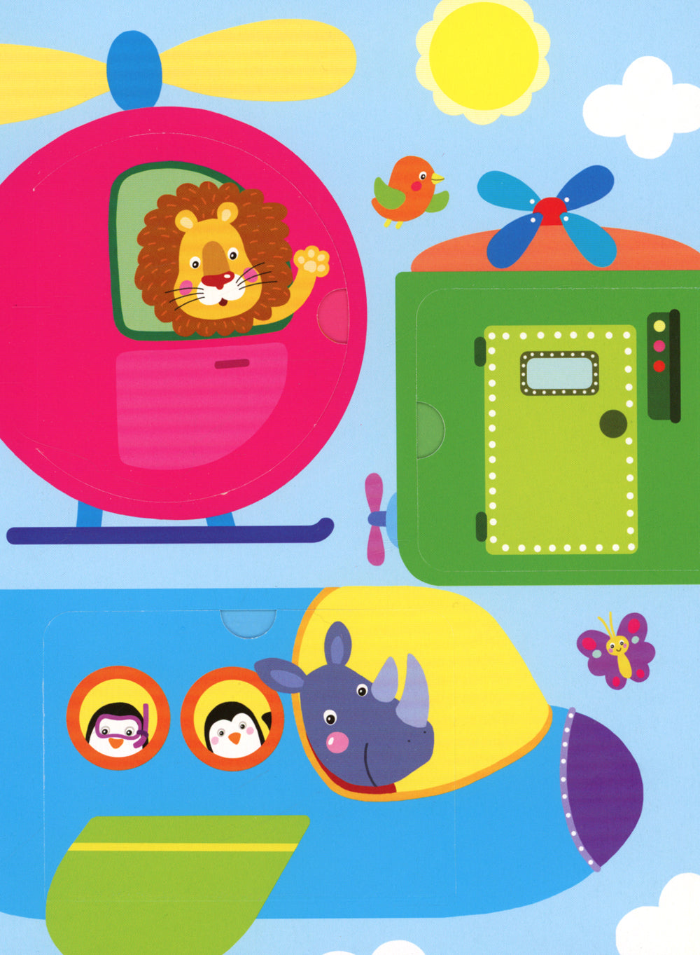 Едем, плывем, летим. Книжка с окошками