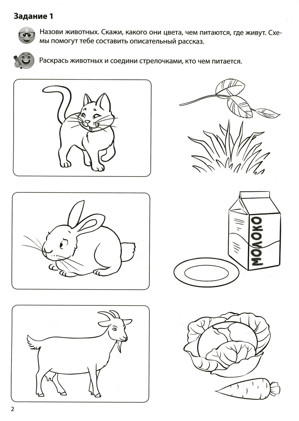 Комплект Речевых раскрасок: Домашние животные; Дикие животные; Овощи; Фрукты (в 4 кн.)