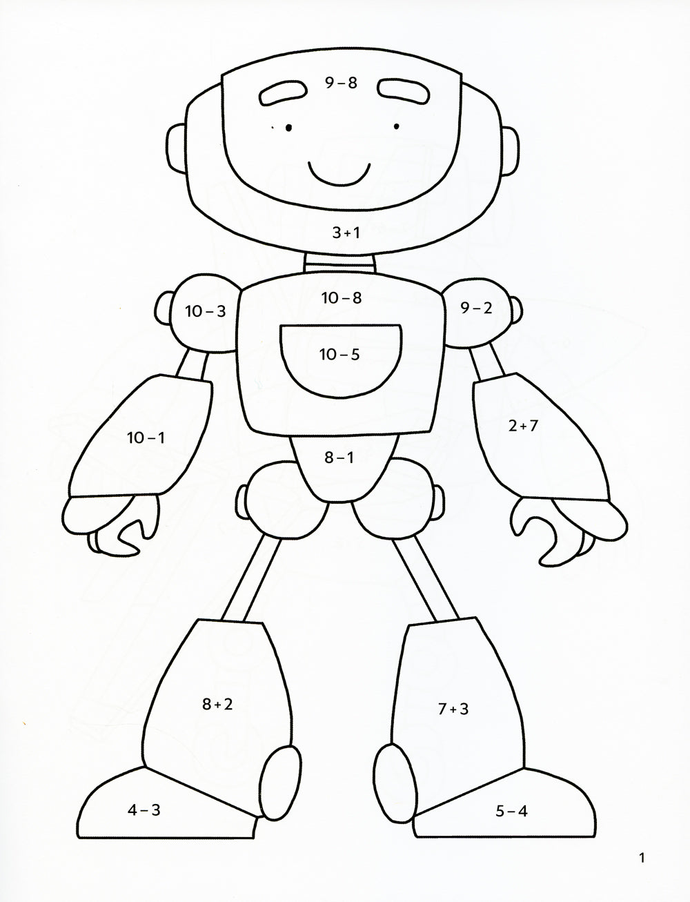 Считаем и раскрашиваем. Машины и роботы: книжка-раскраска