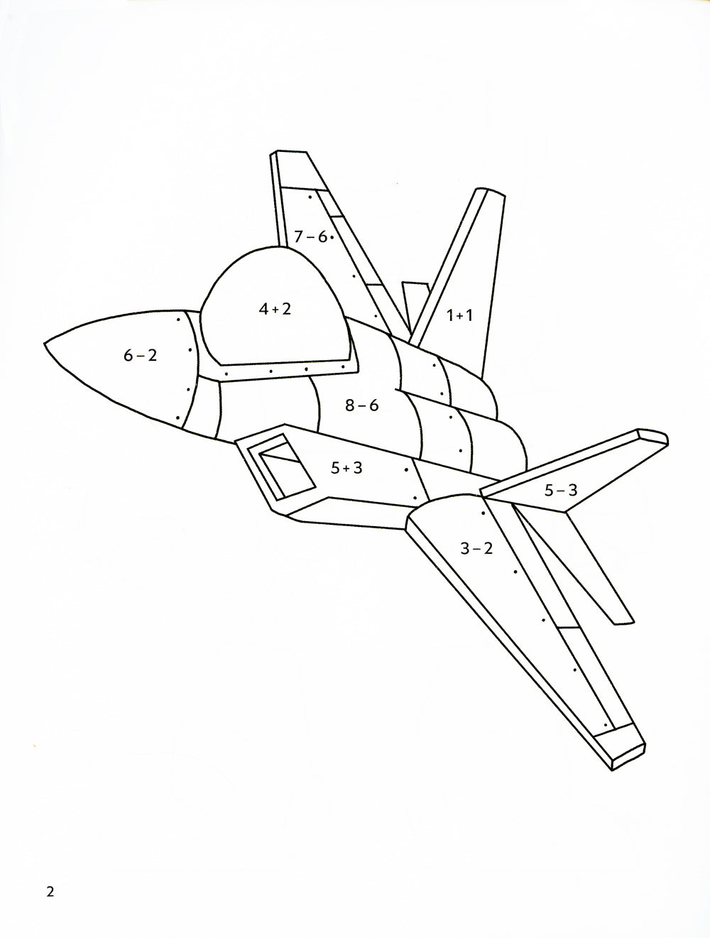 Считаем и раскрашиваем. Машины и роботы: книжка-раскраска