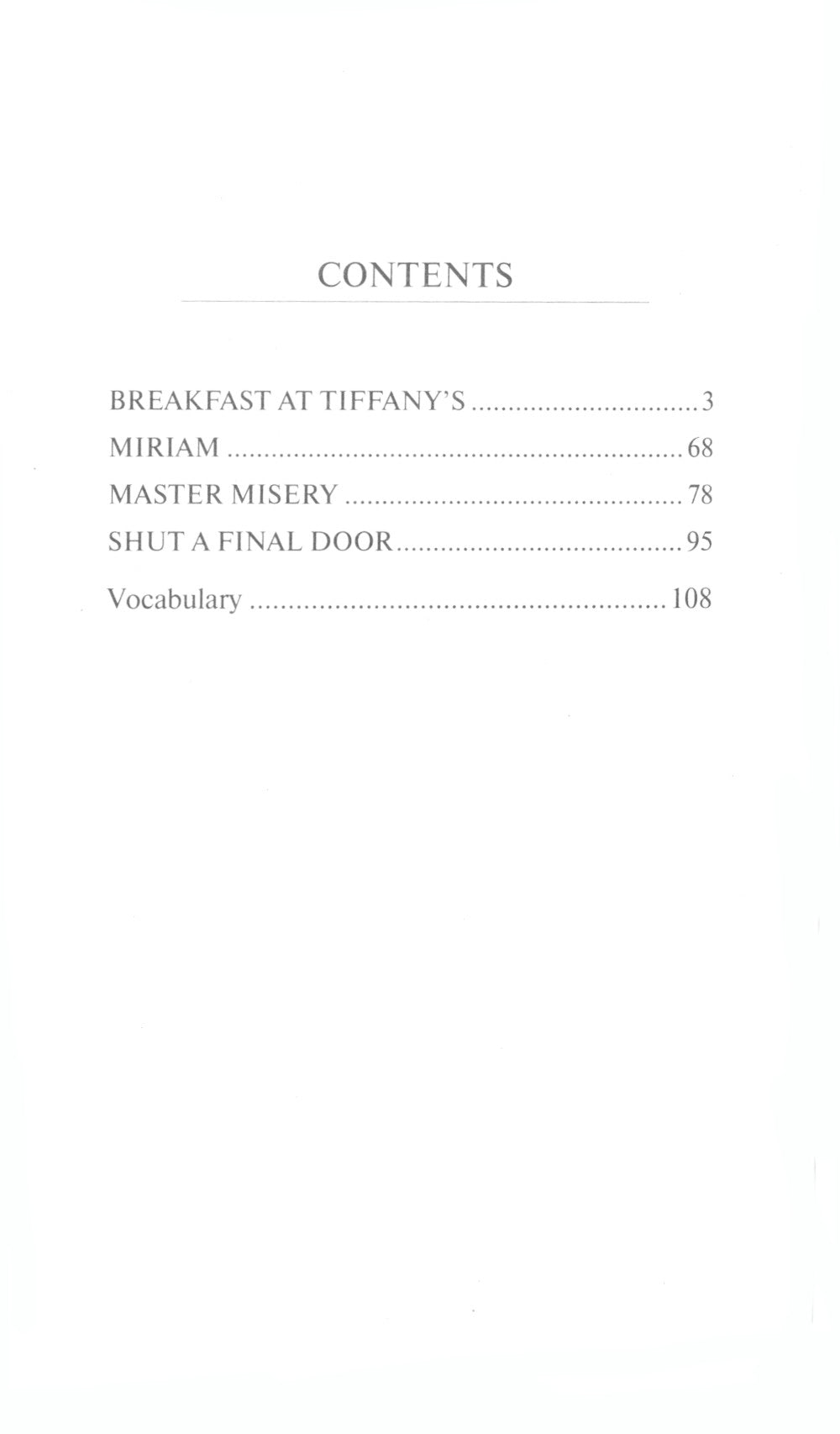 Завтрак у Тиффани и Избранные истории = Завтрак у Тиффани: книга для чтения на англ.яз. Средний