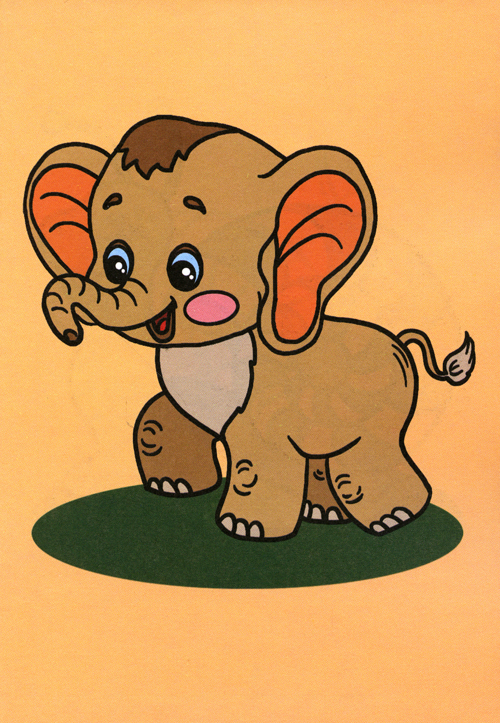 Узнай и раскрась. Тигренок