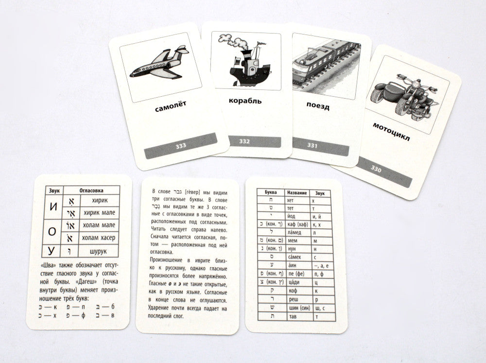 Мои первые слова на иврите. 333 карточки для запоминания. Тематические карточки