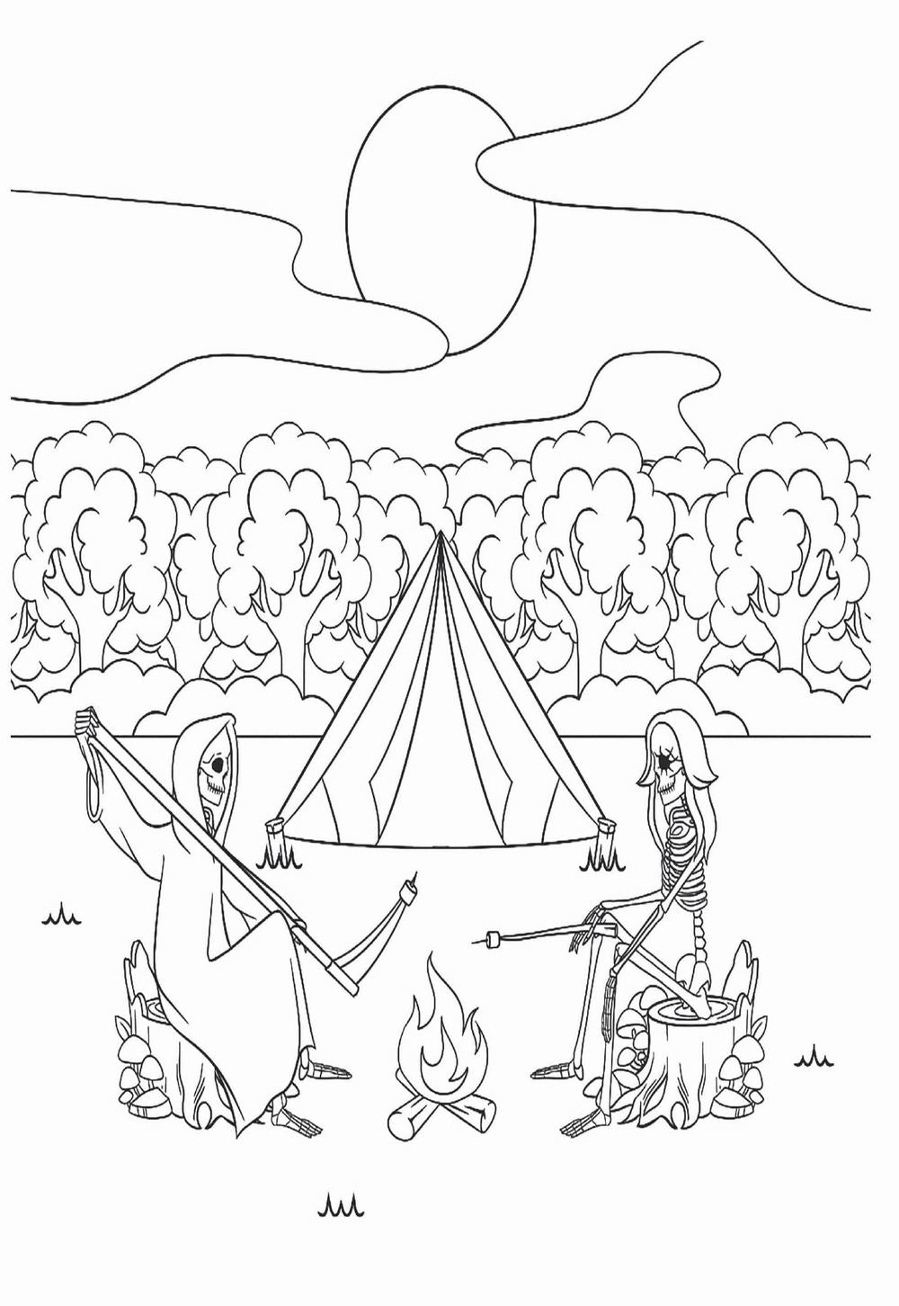 Смерть на каникулах. Раскрашиваем веселые загробные приключения