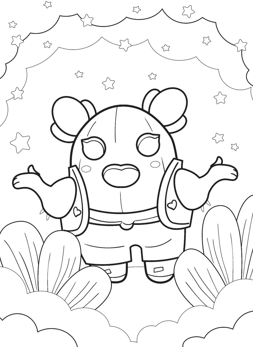 Выбери своего бравлера: раскраска