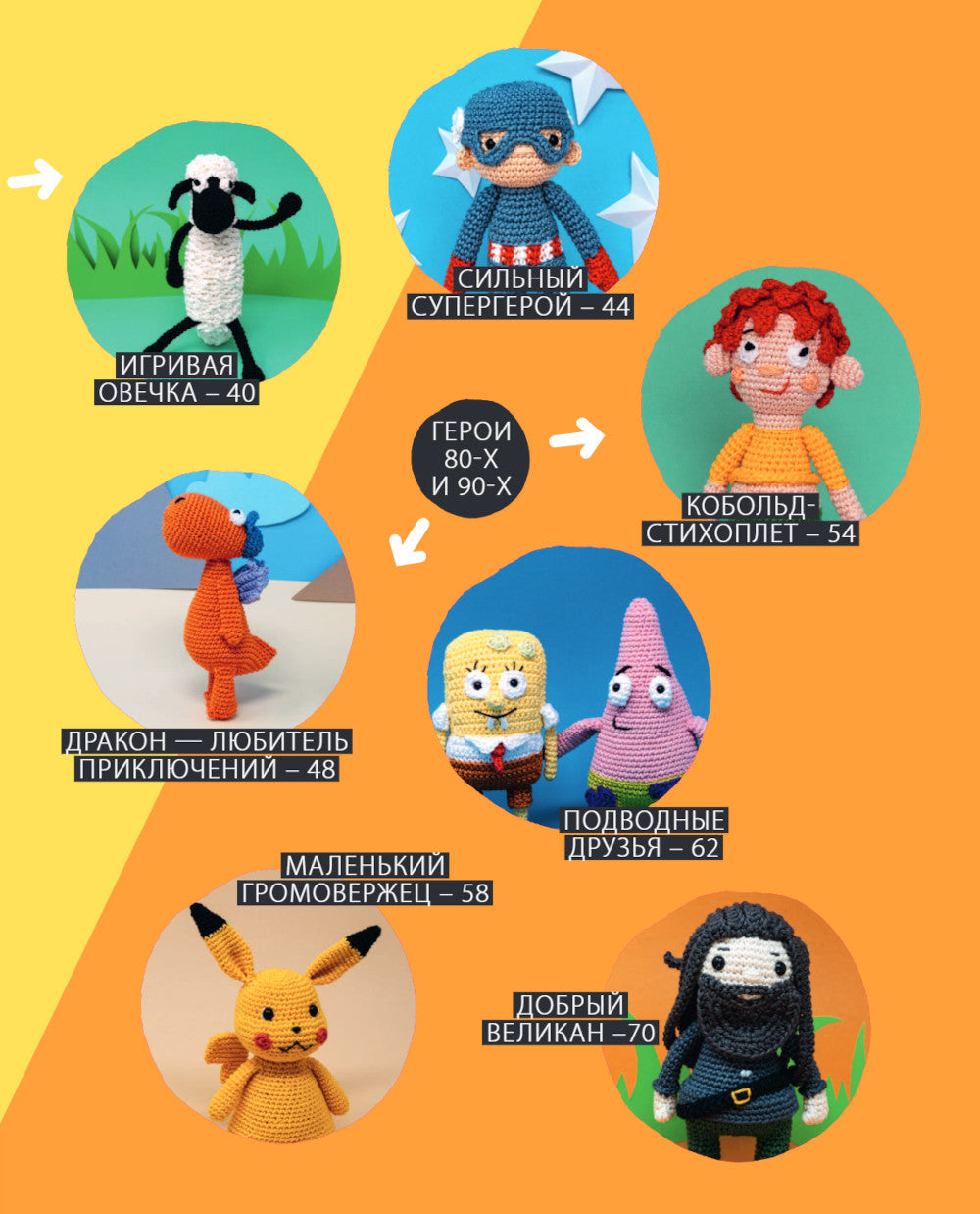 Мультигуруми. 25 любимых героев, крючком