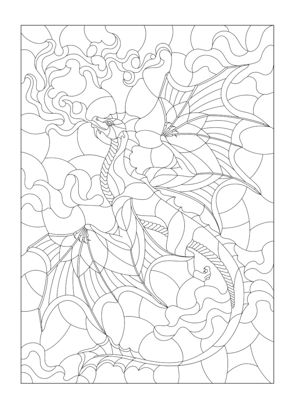 Волшебный мир. Раскрась витражи