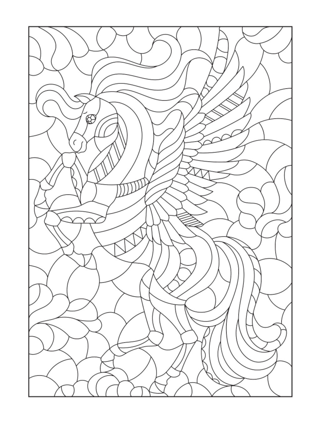 Сказочное королевство. Раскрась витражи