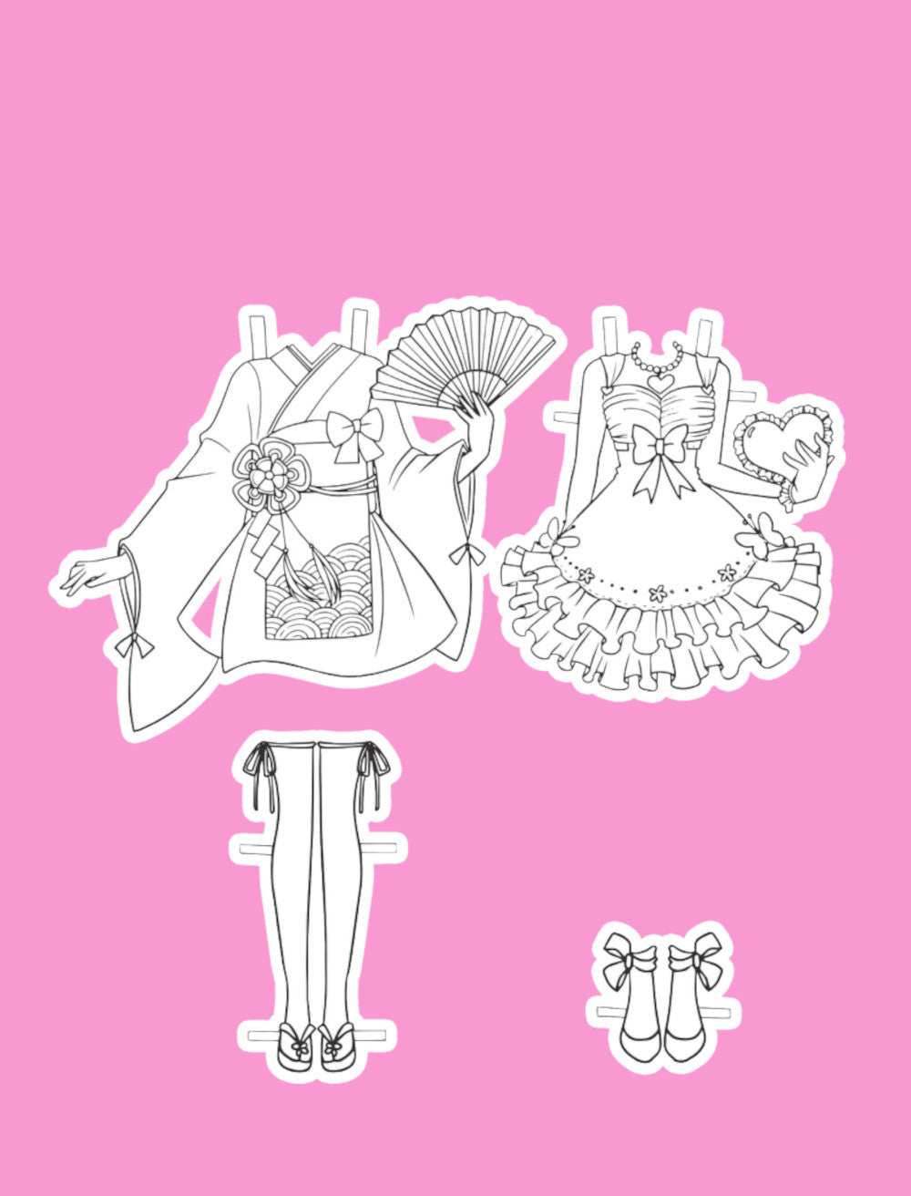 Утонченные и мечтательные. Наряды. Раскраски