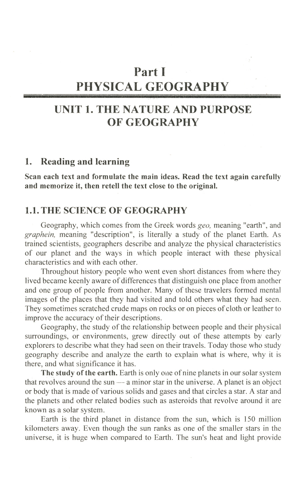 Английский язык для географических специальностей: Учебник