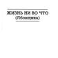 Жизнь ни во что: повести