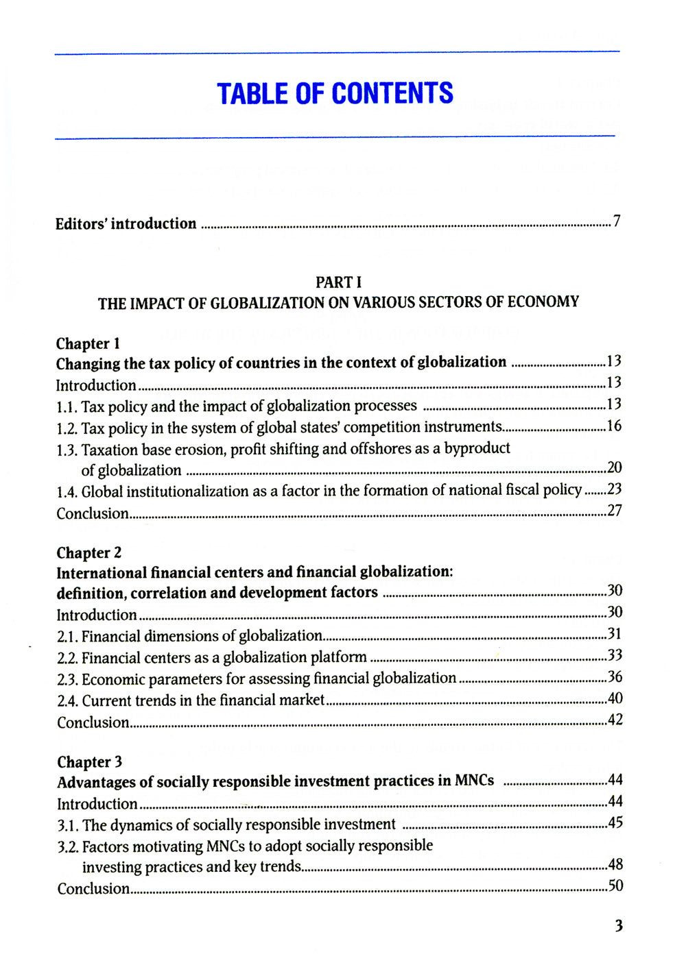 Young Economists on New Trends in Economic Globalization