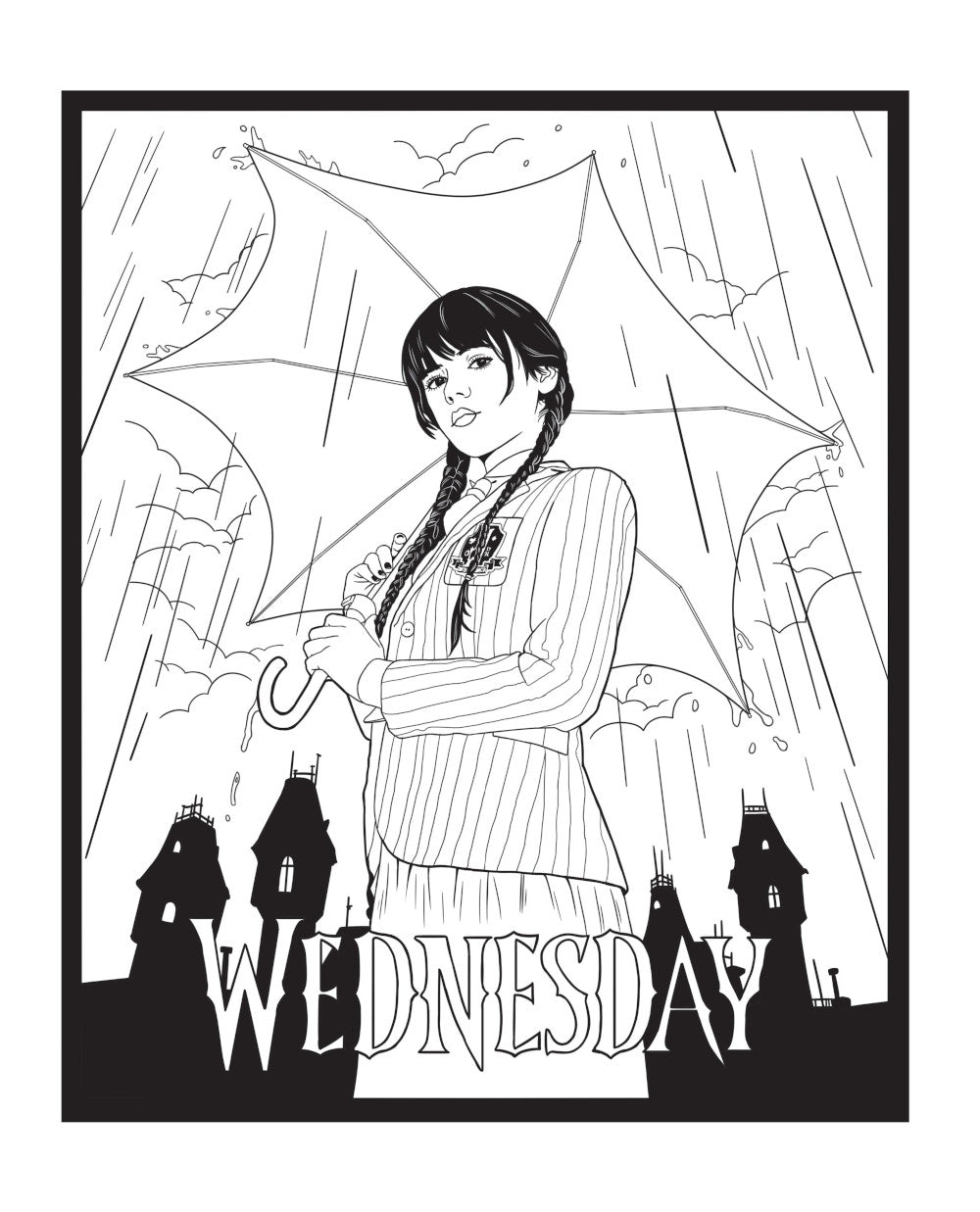 Wednesday. Раскраска