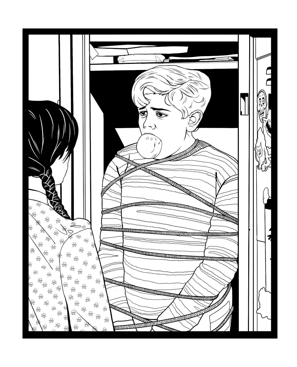 Wednesday. Раскраска