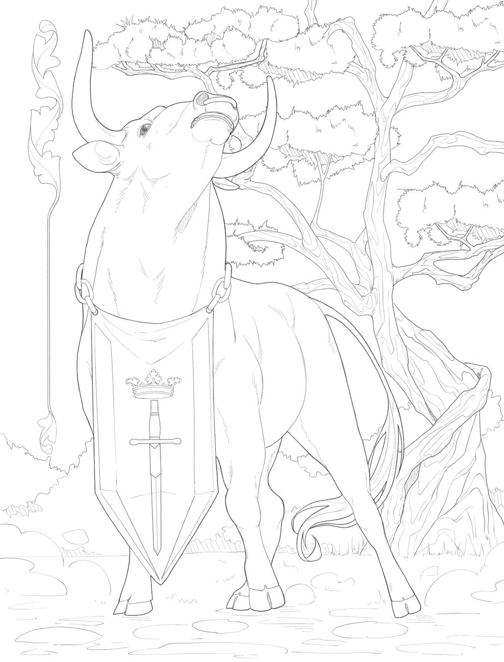 Средневековый бестиарий: раскрашиваем сказки и легенды народов мира