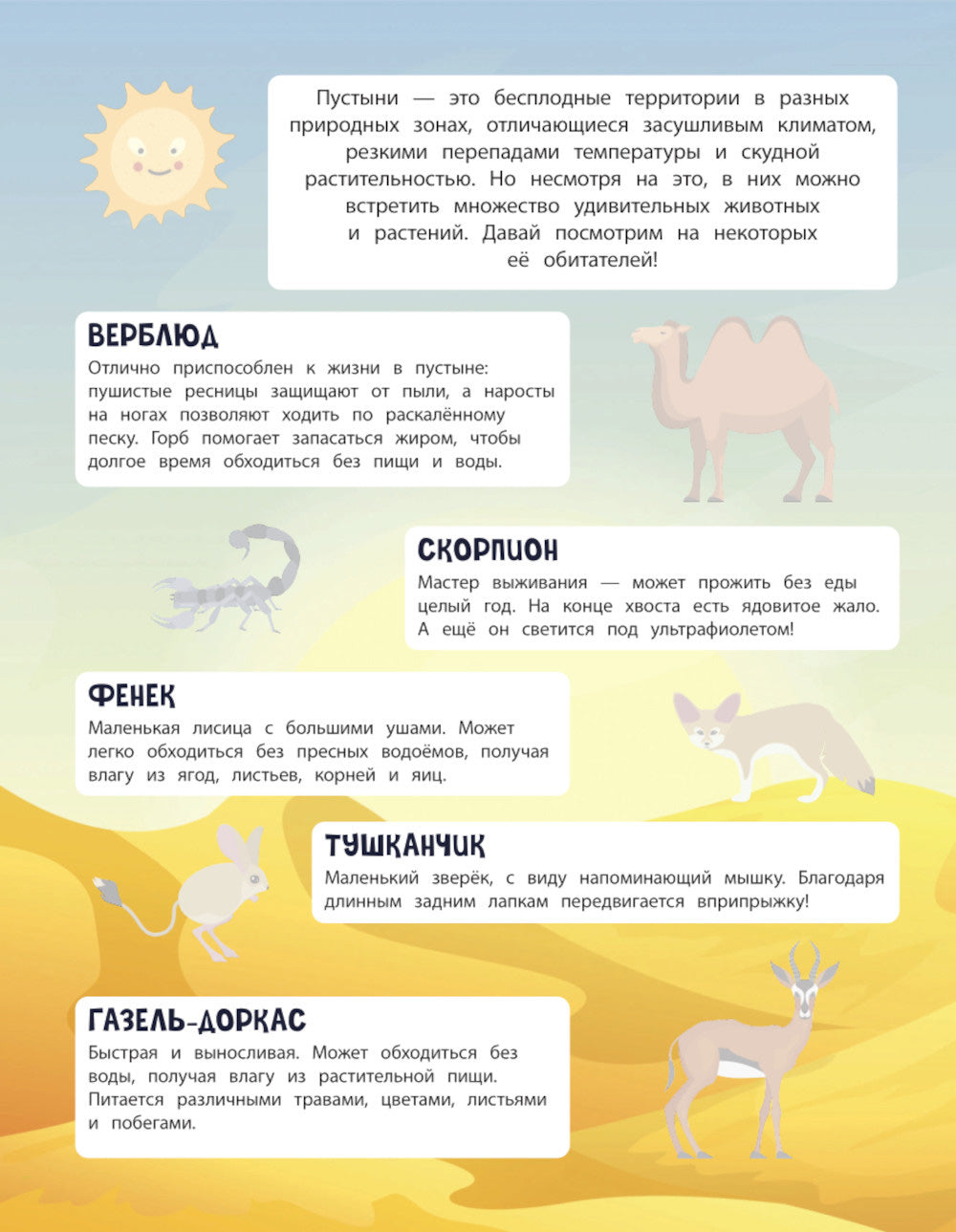 В пустыне. 150 наклеек: обучающая книга-игра