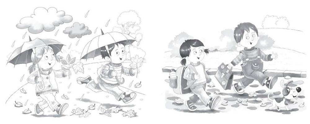 Времена года: многоразовая водная раскраска