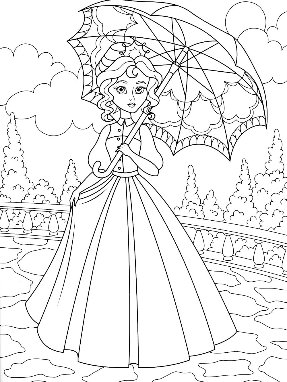 Чудесные принцессы: книжка-раскраска