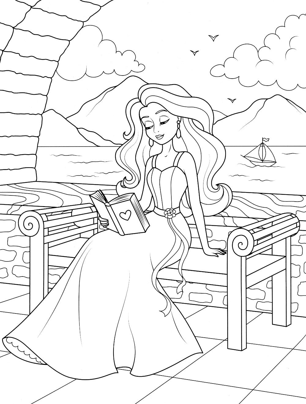 Чудесные принцессы: книжка-раскраска