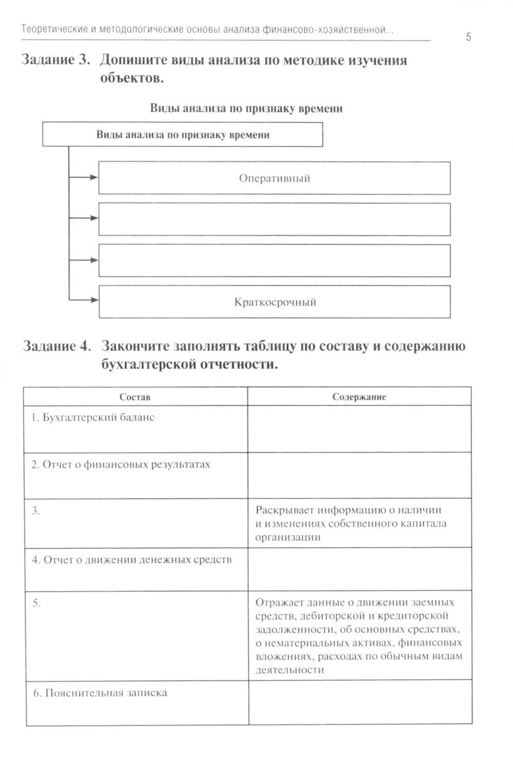 Анализ финансово-хозяйственной деятельности. Тетрадь-практикум