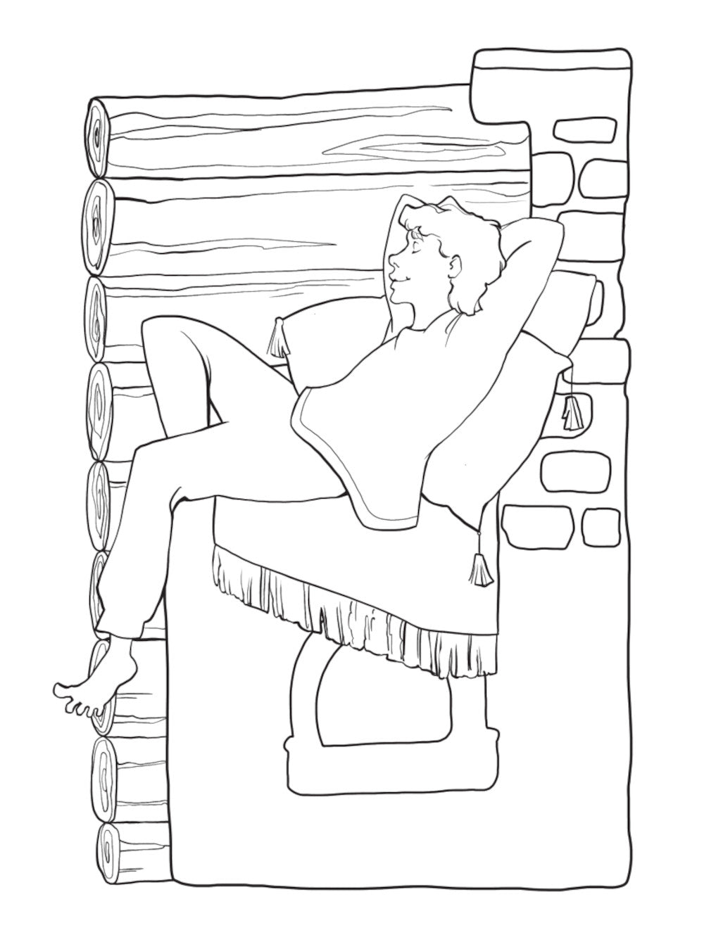 По щучьему велению. Раскраска