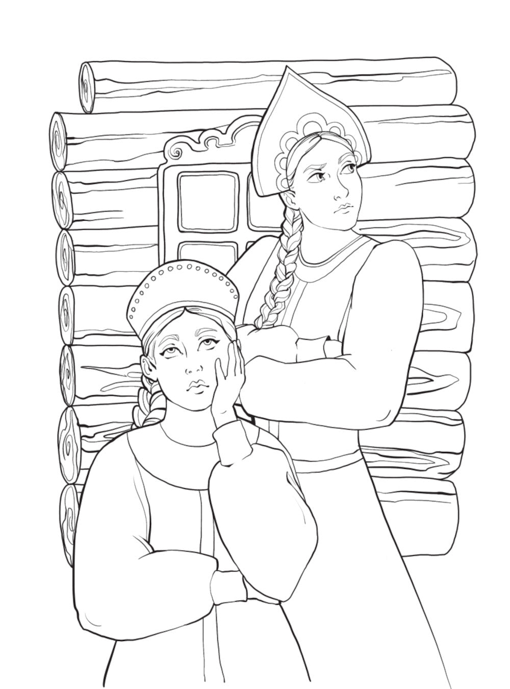 По щучьему велению. Раскраска