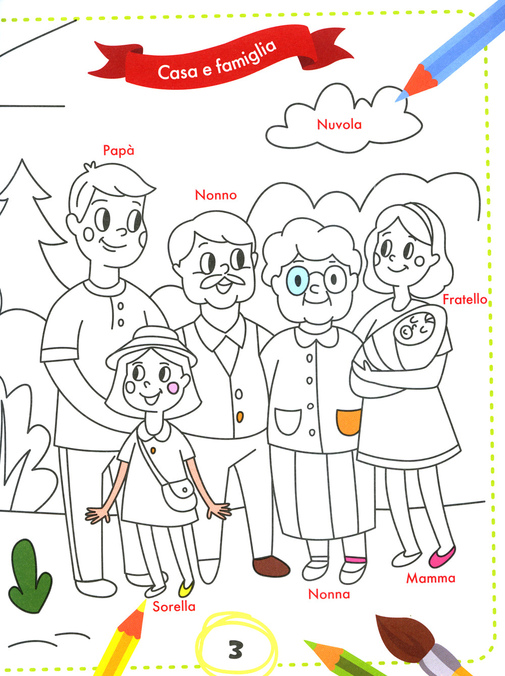 Раскрась и выучи слова: итальянский для малышей: книжка-раскраска