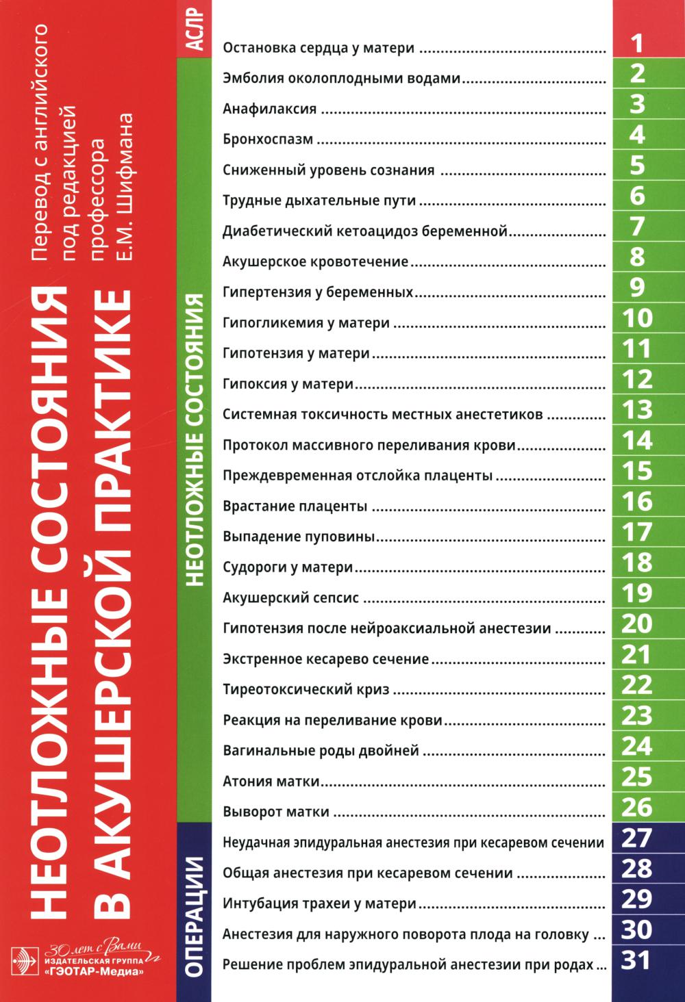Неотложные состояния в акушерской практике