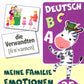 Запоминай немецкие слова легко. Моя семья. Эмоции. 25 карточек с транскрипцией на обороте