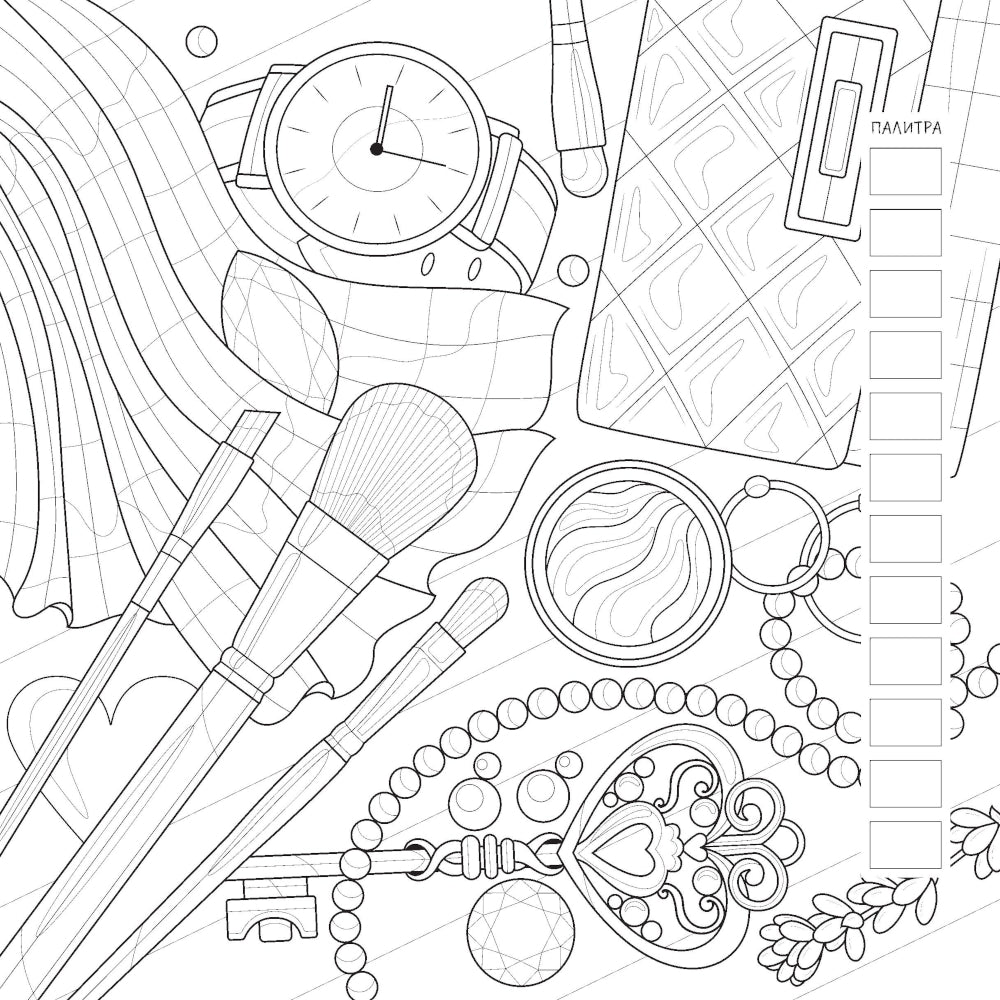 Fashion Girl : Раскраска для работы маркерами (белая обложка, девушка с фотоаппаратом)