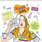 Fashion Girl : Раскраска для работы маркерами (белая обложка, девушка с фотоаппаратом)