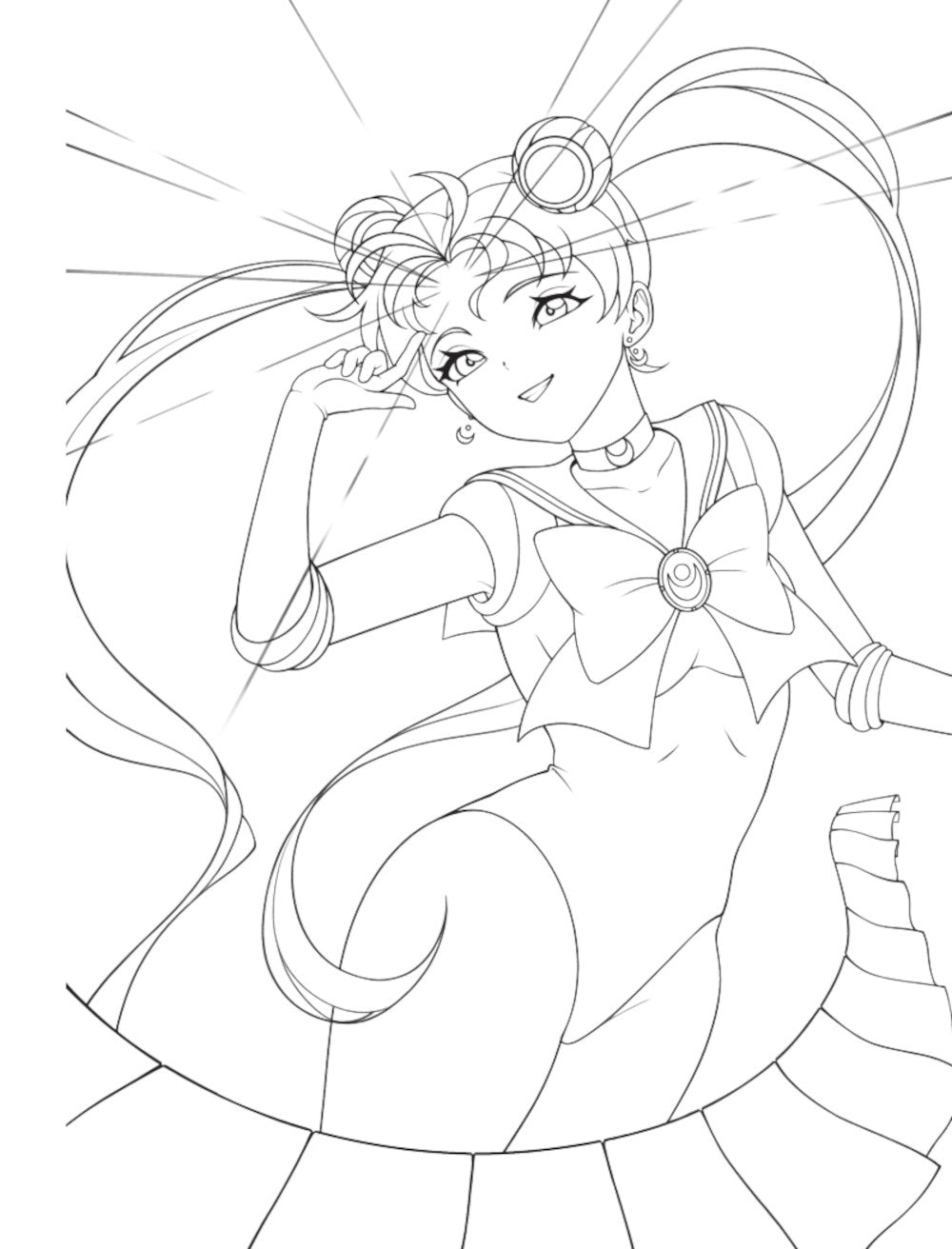 Во имя Луны! Раскрась 23 героини любимого аниме: раскраска