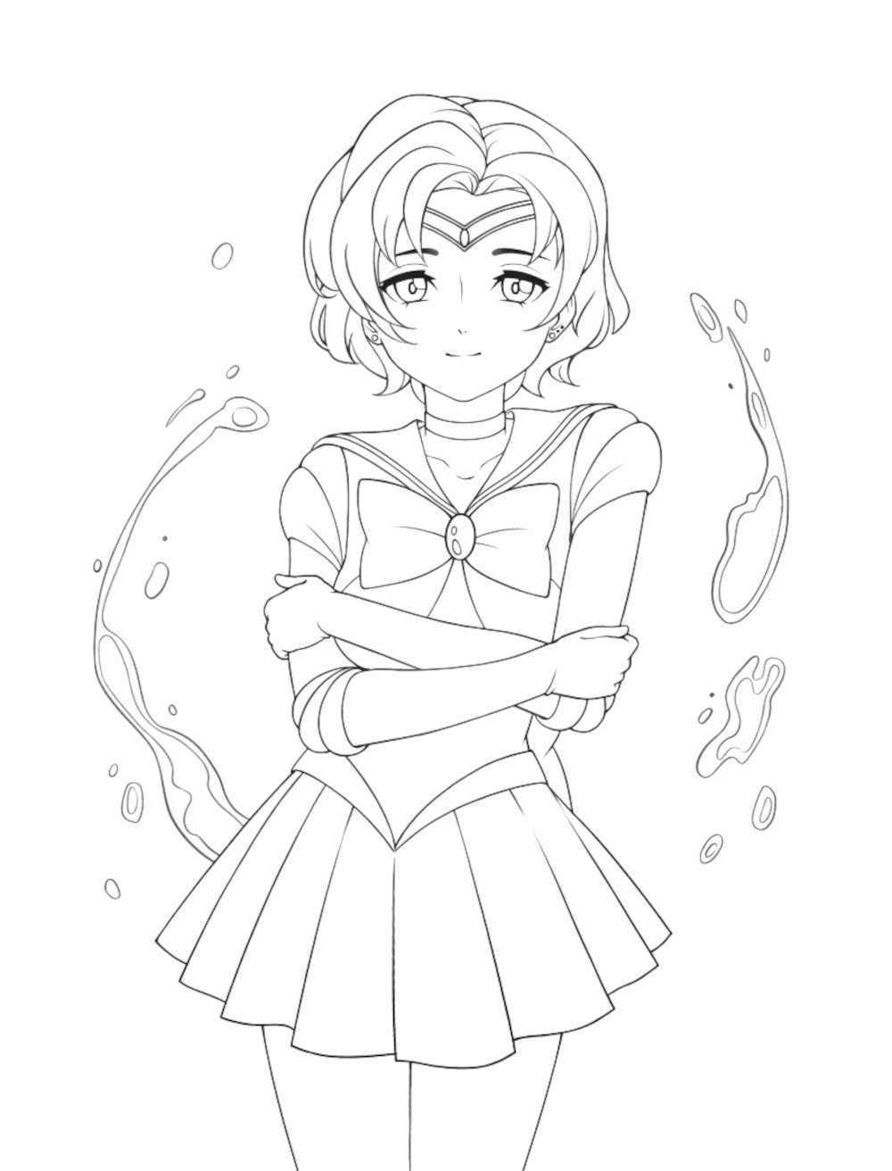 Во имя Луны! Раскрась 23 героини любимого аниме: раскраска