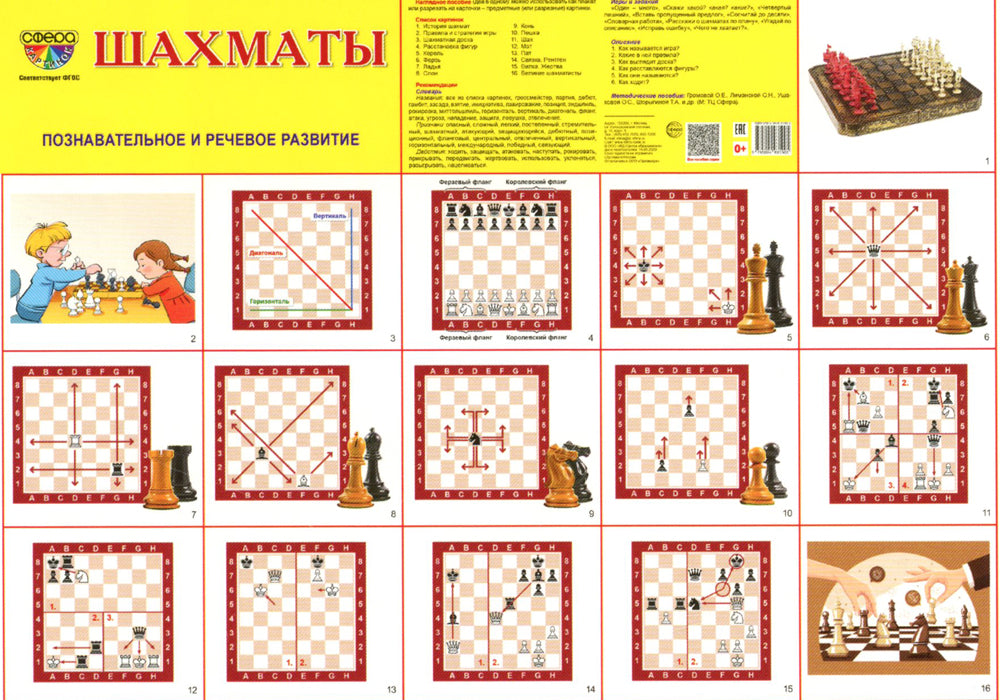 Демонстрационные картинки. Шахматы: 16 демонстрационных картинок с текстом