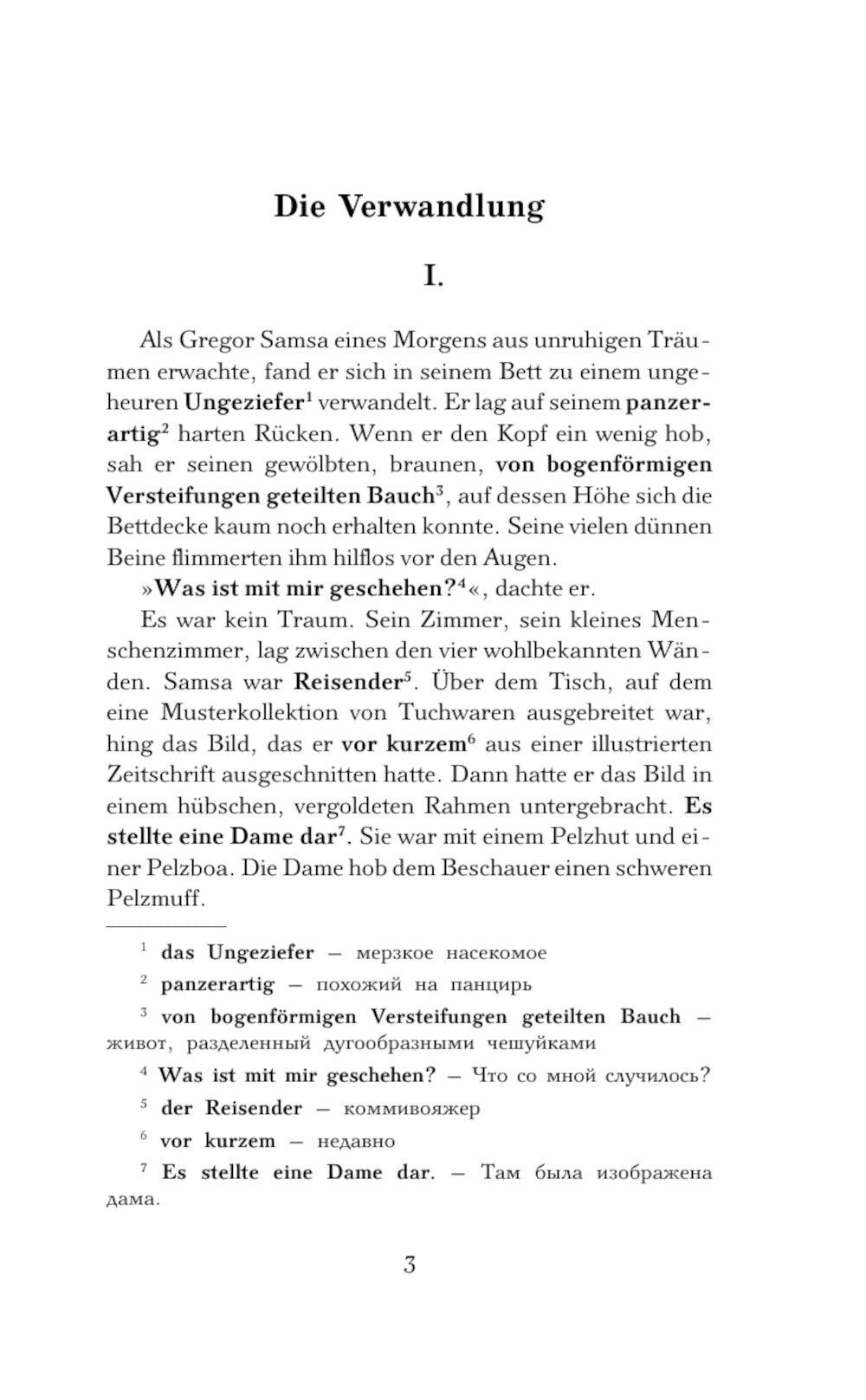 Précédent. Уровень 3 = Die Verwandlung: на нем.яз