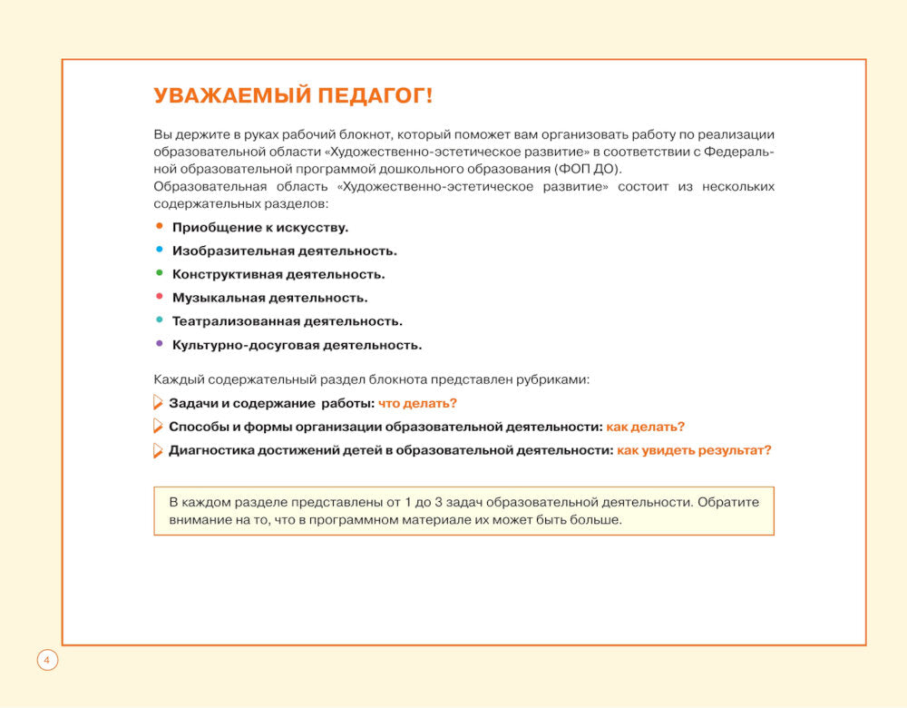 Блокнот педагога второй младшей группы детского сада. Художественно-эстетическое развитие