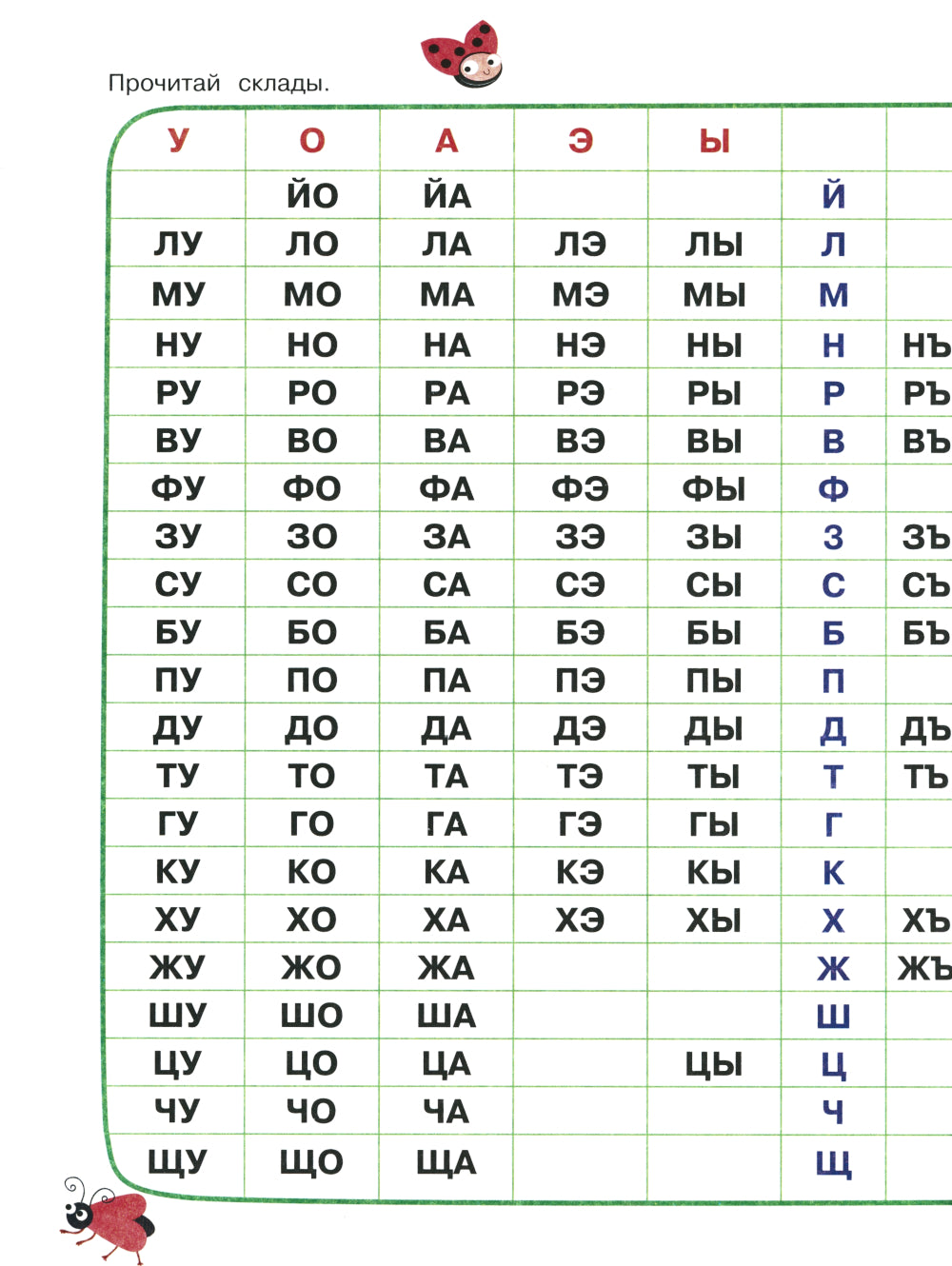 Обучение чтению