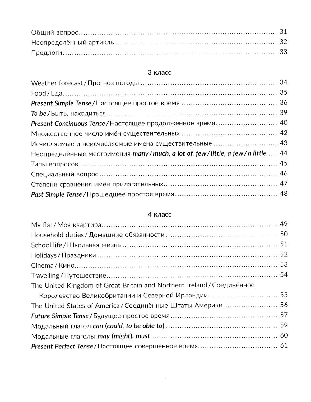 Vous avez parlé de grammaire anglaise avec des exemples et des exercices d'entraînement. 2-4 classes