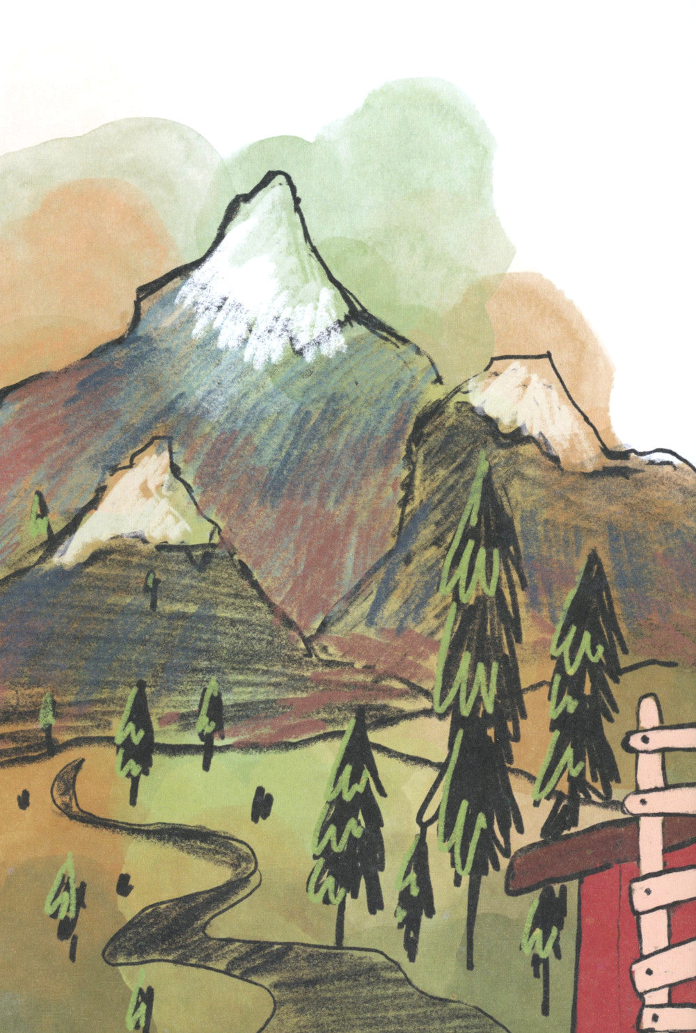 Мишка идет в горы