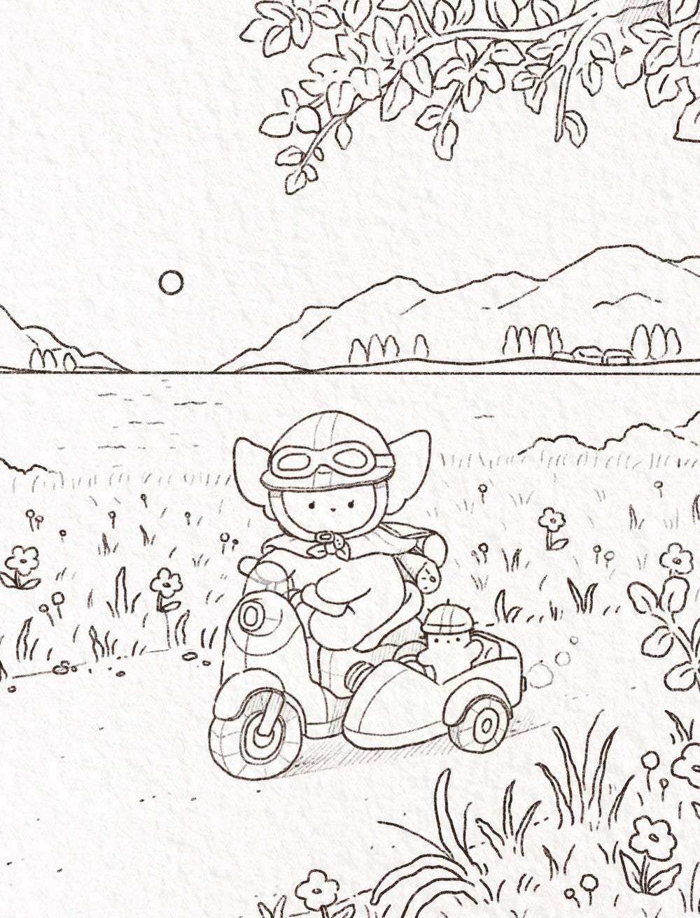 Лисенок Соговыми и четыре сезона: раскраска от популярной корейской художницы