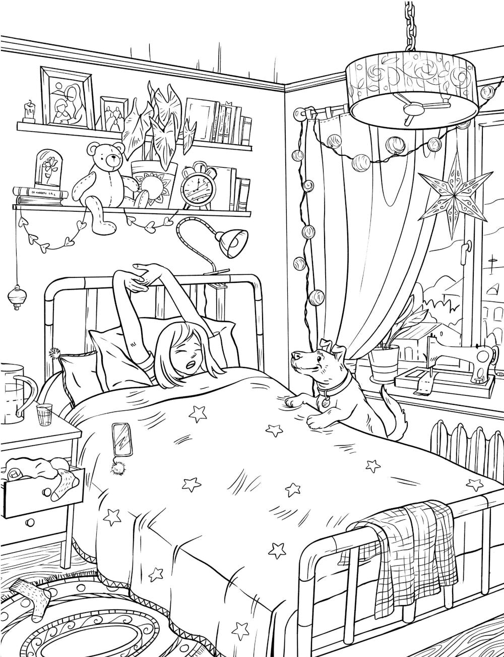 История одной встречи. Романтичная раскраска о любви с первого взгляда