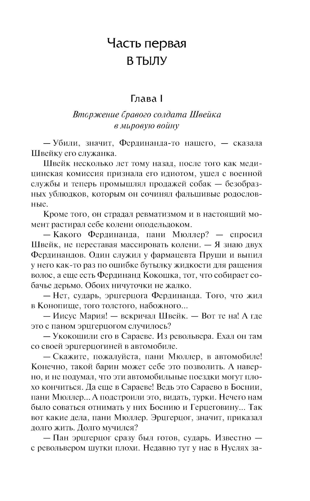 Похождения бравого солдата Швейка: роман