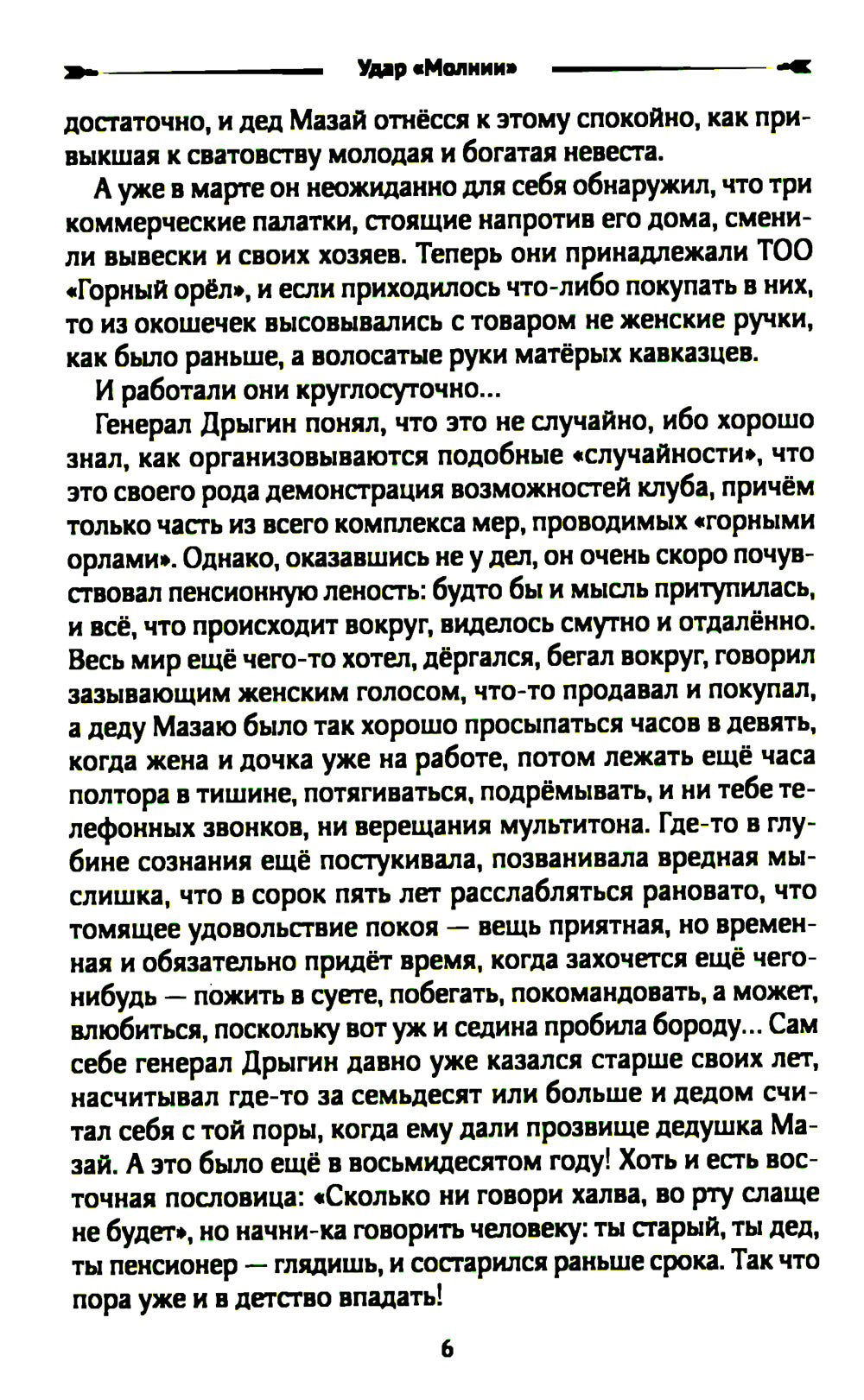 Удар "Молнии": роман