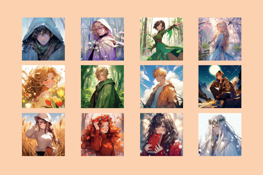 Аниме. Нейросеть рисует. Календарь на 2025 год