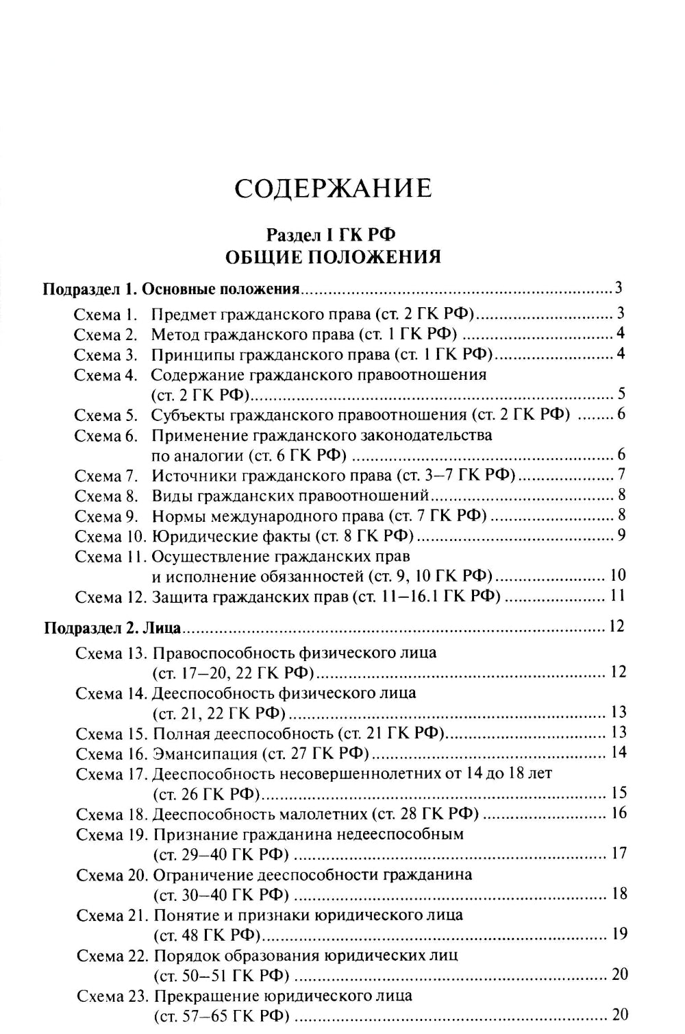 Гражданский кодекс РФ в схемах (часть 1): Учебное пособие.