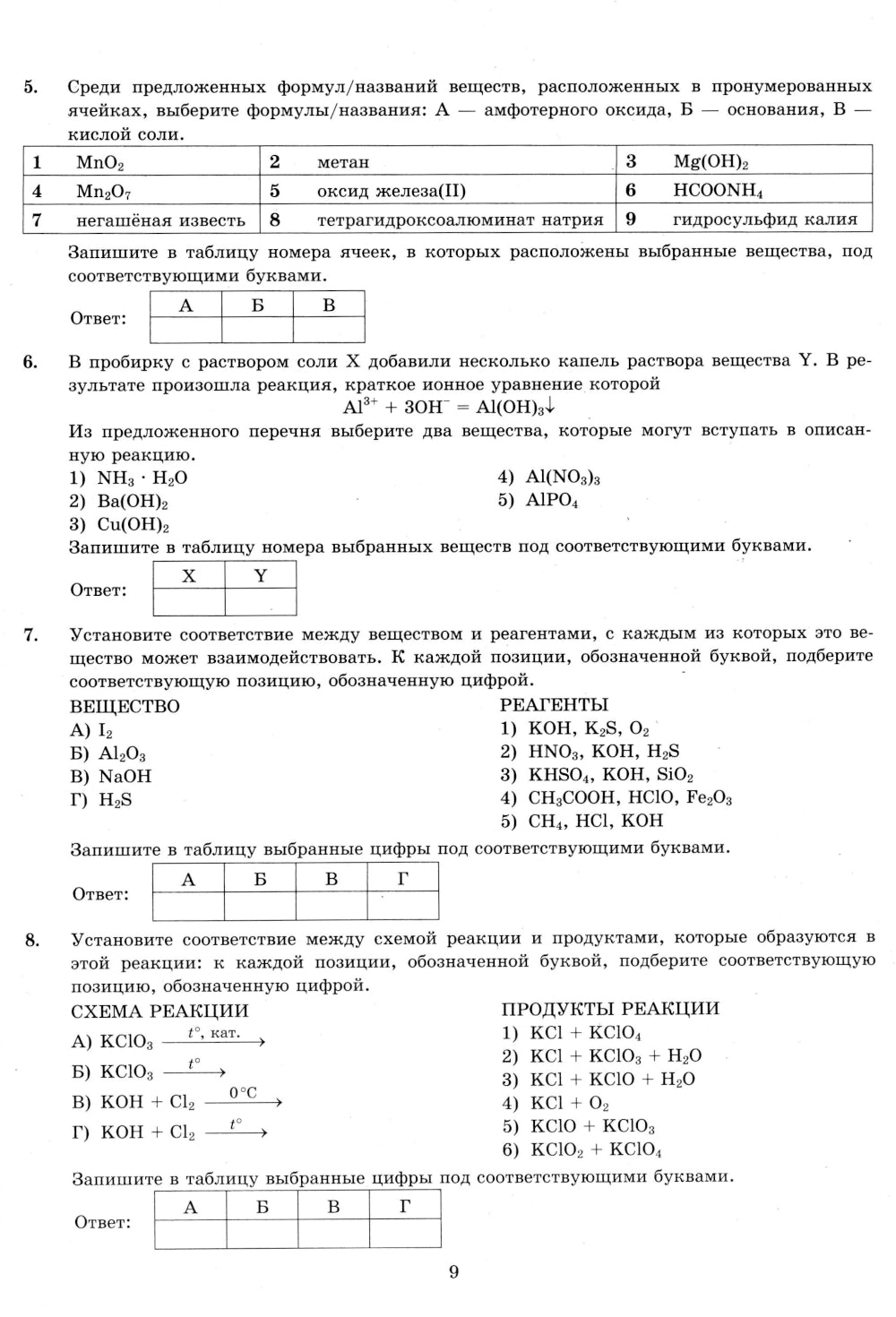 ЕГЭ 2025. Химия. 12 вариантов. Типовые варианты экзаменационных заданий